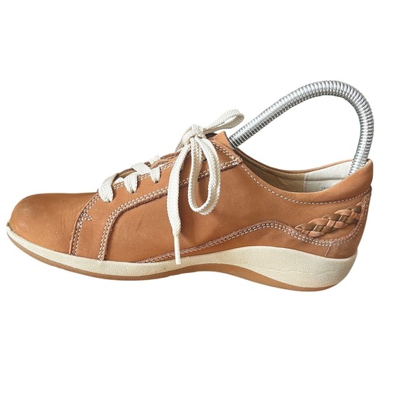 Aetrex Dana 8 Tan Leather Lace Up Comfort Walking Shoes Women US 7.5-8 EUR 38 - Picture 3 of 7